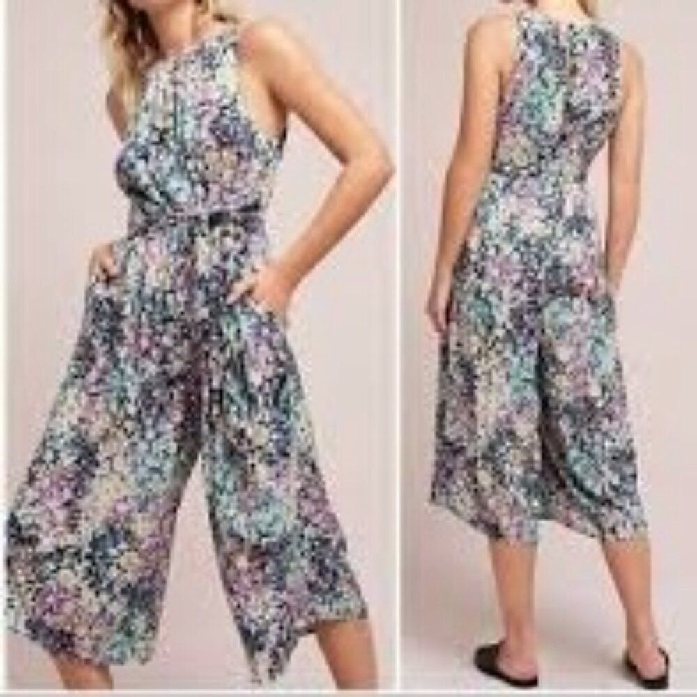 Anthropologie Plenty by Tracy Reese Selena Floral Wide-leg jumpsuit, size XL